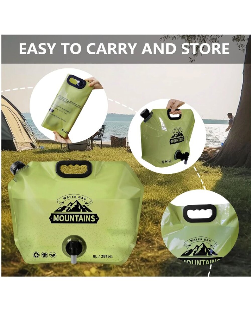 2 Gallon Collapsible Camping Water Jug - Picture 2 of 5